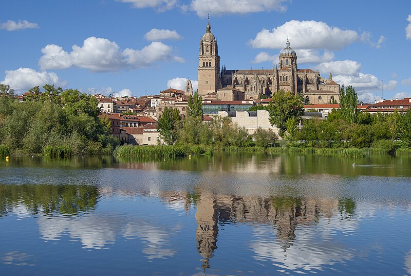 Archivo:Reflejos de la Catedrales de Salamanca.jpg