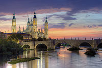 Basilica of Our Lady of the Pillar and the Ebro River, Zaragoza.jpg