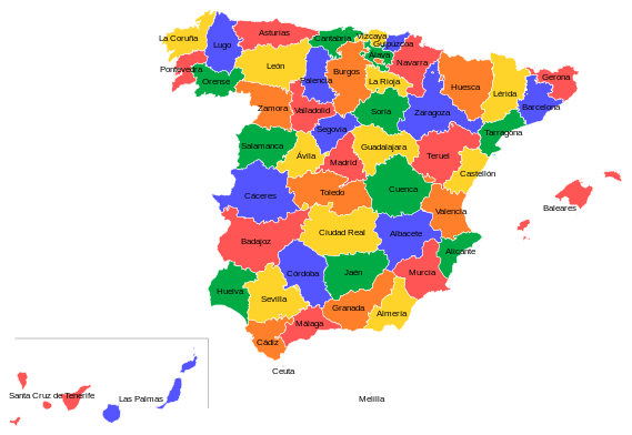 Archivo:Provinces of Spain.svg