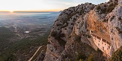 Ermita de la Virgen de la Peña, LIC Sierras de Santo Domingo y Caballera, Aniés, Huesca, España, 2015-01-06, DD 06-07 PAN.JPG