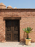 Wooden door, Alcazaba gardens, Almeria, Spain.jpg