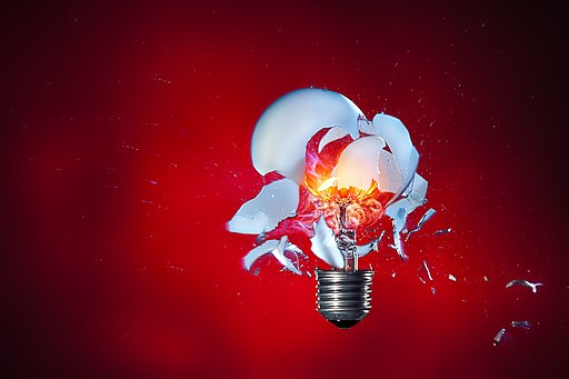 Glühlampe explodiert