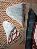 219 Hospital de Sant Pau, pavelló de la Mare de Déu de la Mercè, petxines del sostre.JPG